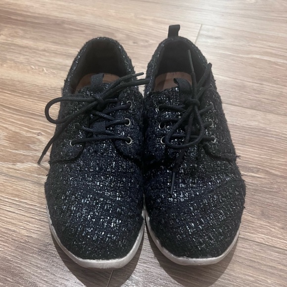 Tom’s Del Rey Woven Glitter Shoes women’s size 8 - Picture 3 of 4